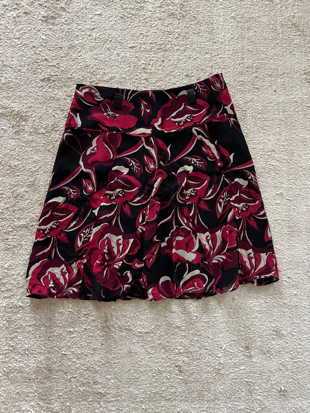 Women's maroon Floral Babydoll strapless dress